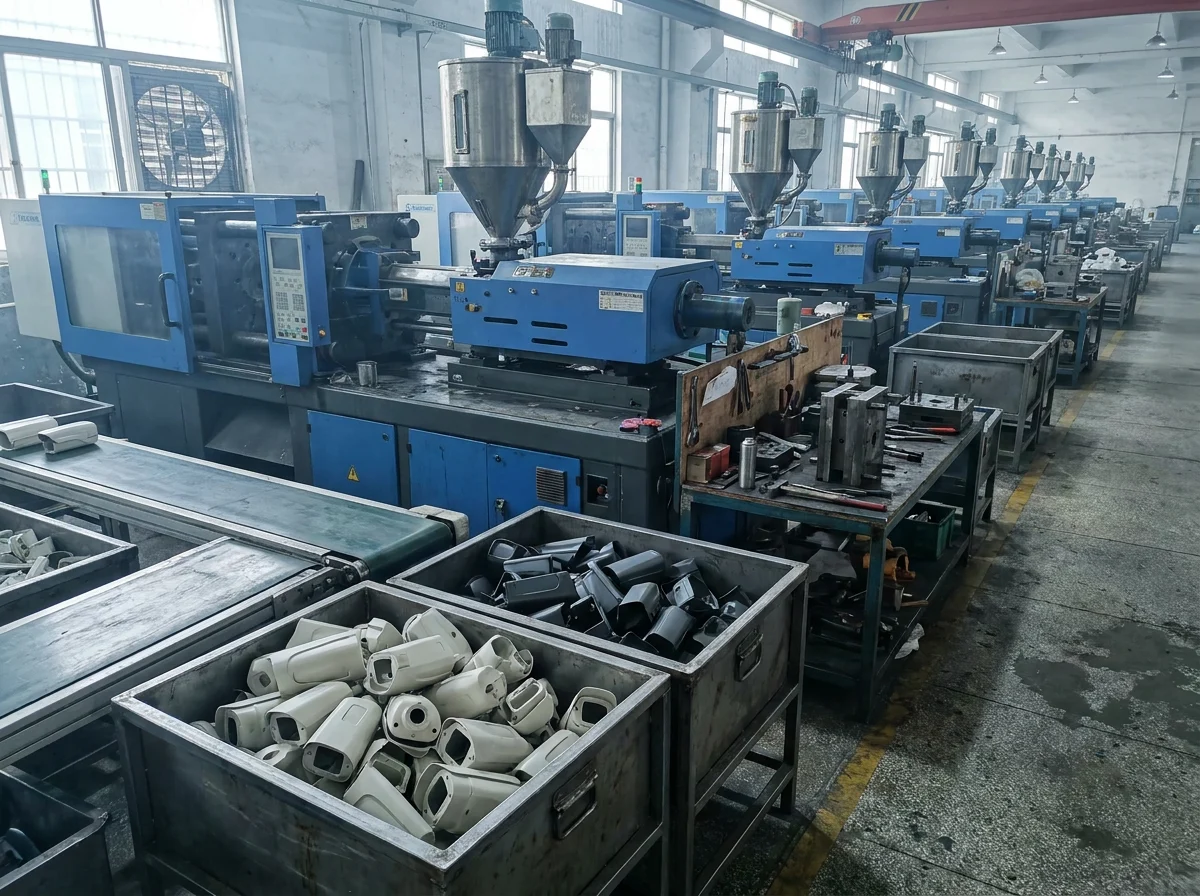 Injection molding machines for device enclosures