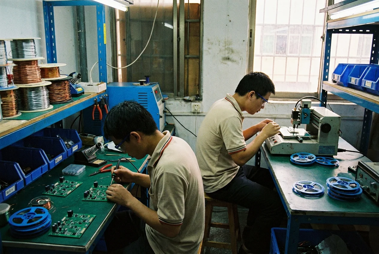 Safety device factory early SMT workshop in 2009