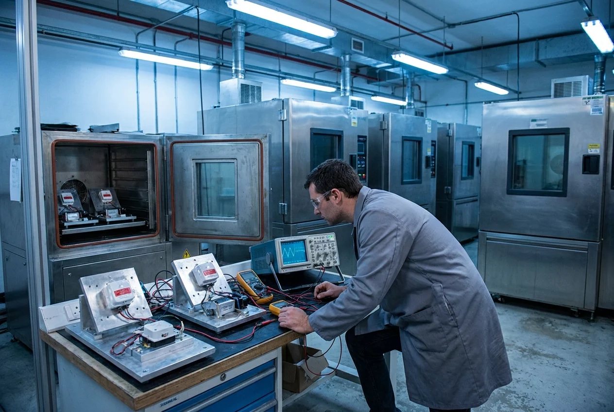 In-house reliability test lab for safety devices