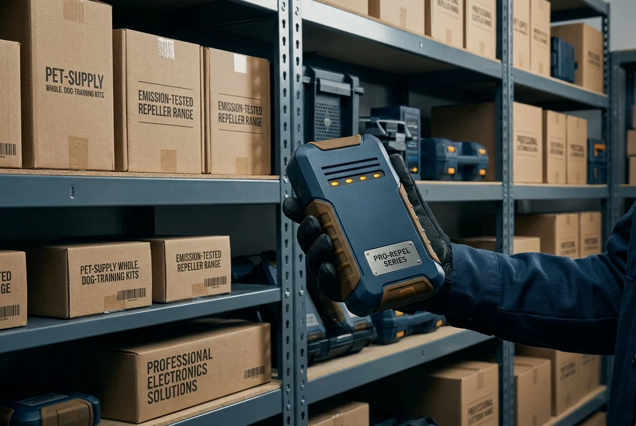 Pet-supply and dog-training wholesalers stocking an emission-tested repeller range