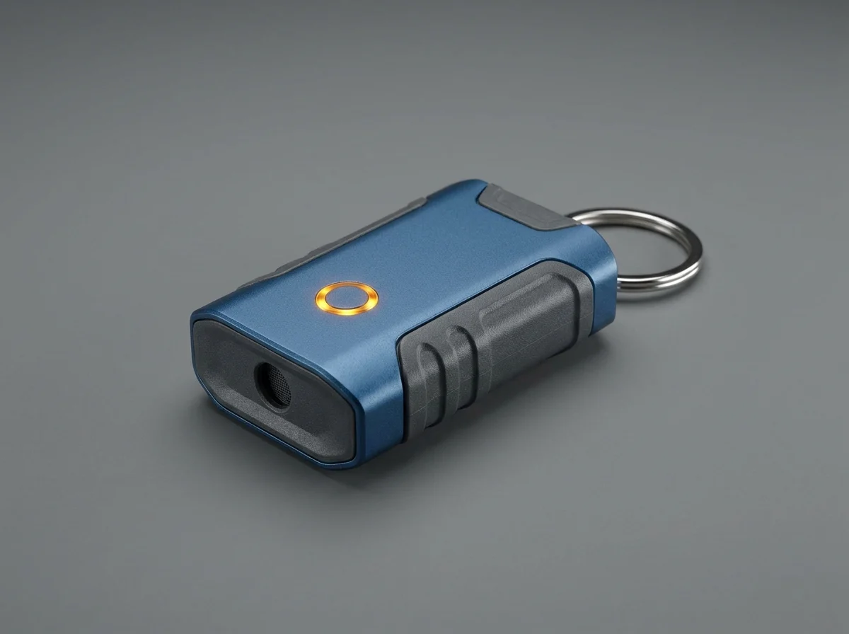 Pocket keychain ultrasonic dog repeller for pet owners and general EDC