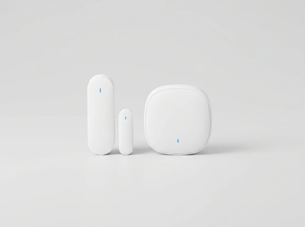 Kit-ready door sensor bundled with a gateway for starter-kit SKUs