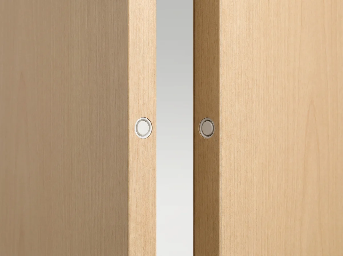Recessed flush-mount magnetic door detector hidden in the frame
