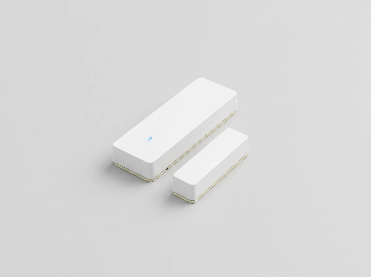 Slim adhesive magnetic contact sensor for doors and windows