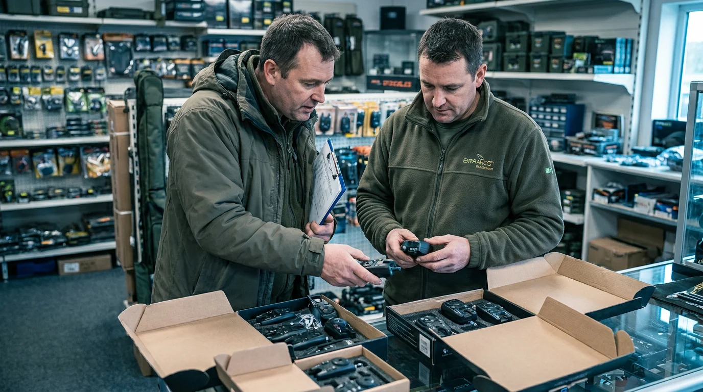 Tackle-shop procurement and regional distributors sourcing the full range