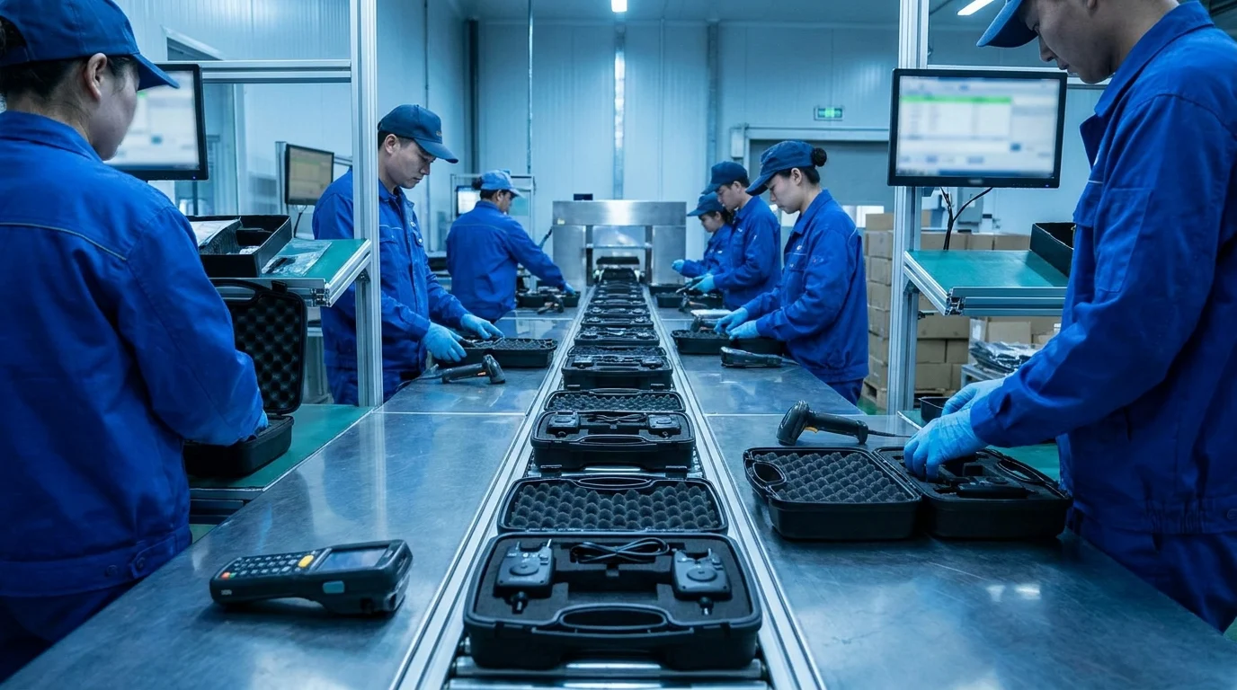 Fishing alarm packing and inspection line