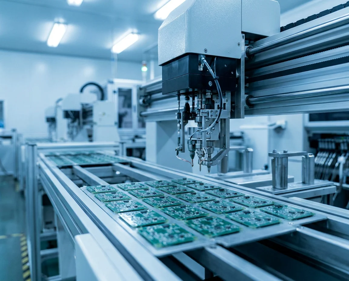 SMT placement line building the electronics inside every device