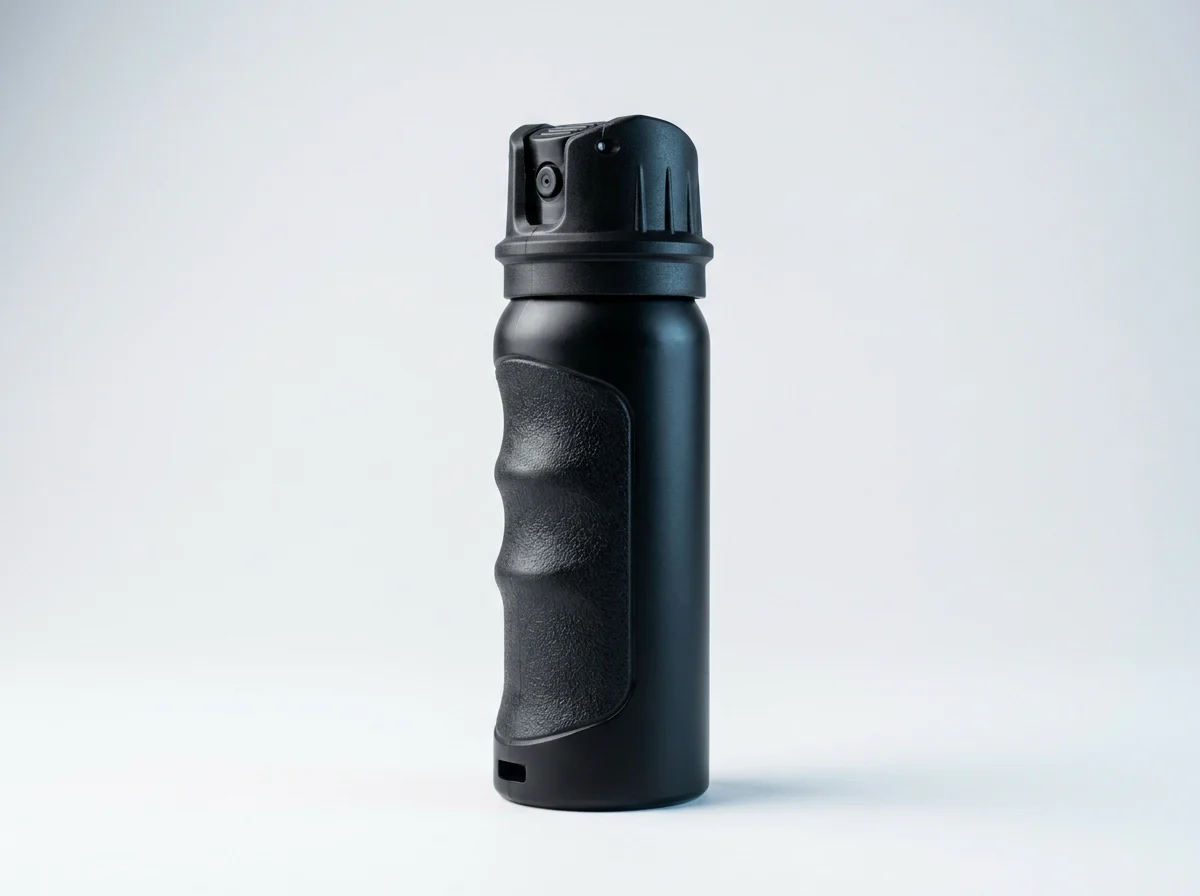Bulk tactical pepper spray larger duty canister for security and patrol carry