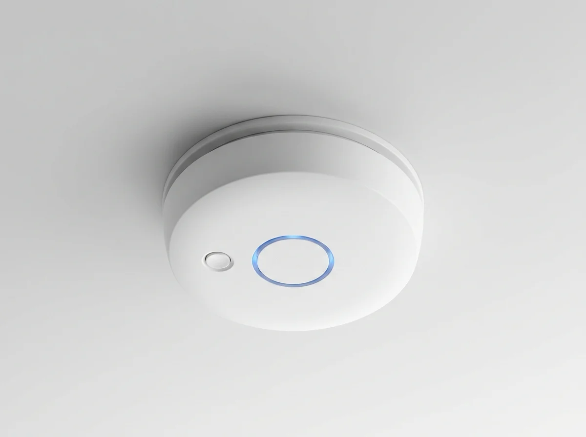 Standalone photoelectric smoke alarm ceiling unit