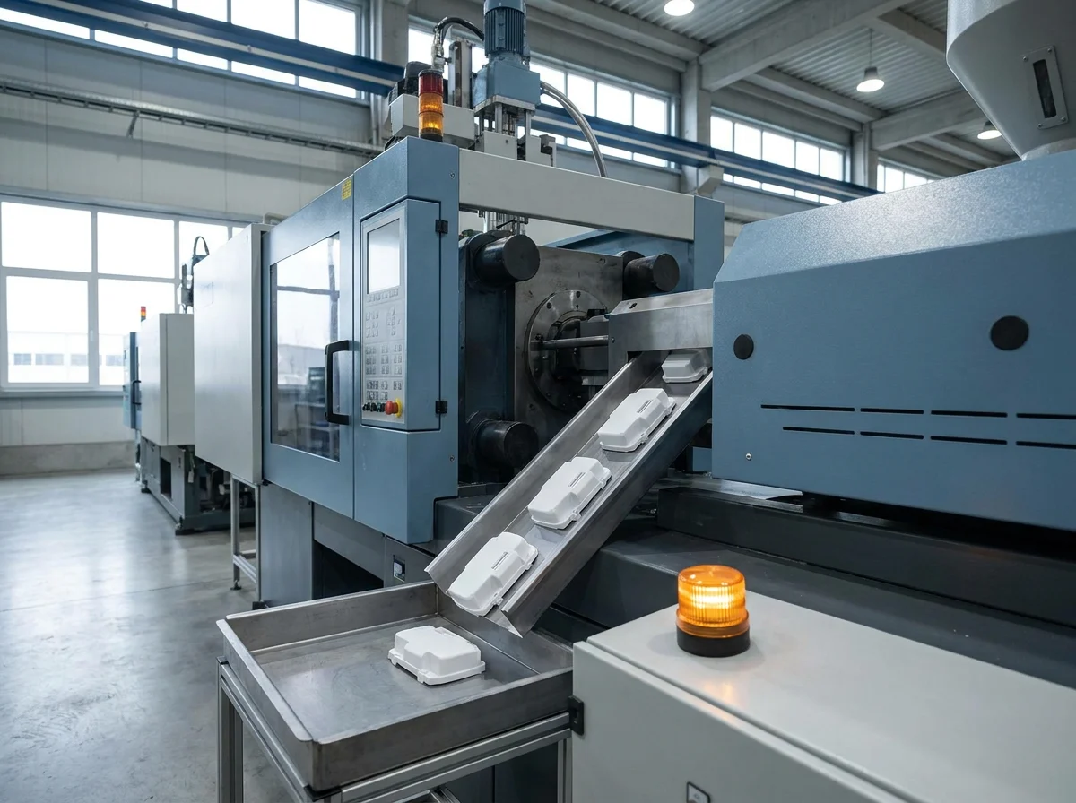 Injection-moulding machine making sensor housings in-house